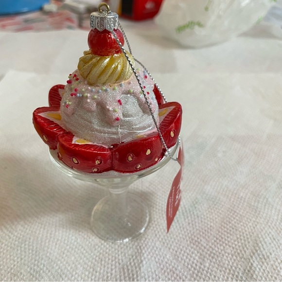 Strawberry Parfait Beautiful Ornament add Sparkle and  Holiday Delight - Picture 4 of 4